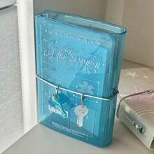 A7 Tri-Fold Loose Leaf Notebook, PVC Transparent Cover, Organizer Album With Divider Pages, Planner Journal