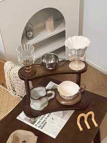 1 件 2 层杯架收纳架，桌面咖啡杯茶杯展示架