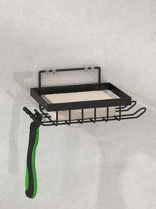 1/2/3pcs Metal Soap Dish Bathroom Drain Soap Holder Wall Mounted Shower Caddy Bathroom Storage Rack