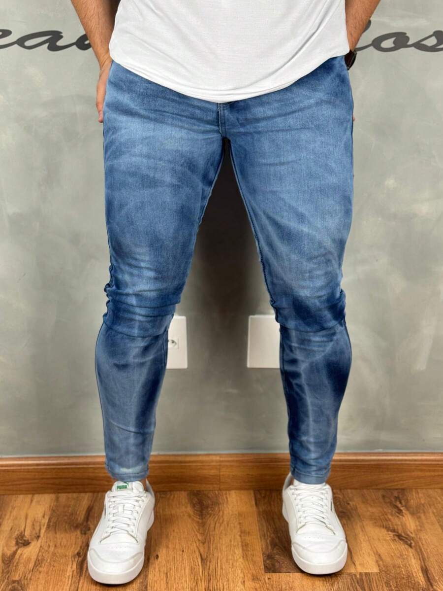 Premium Super Skinny Basic Jeans 01 - Medium Wash - View 1