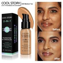 Long-Lasting Oil-Control Foundation Cream – Full Coverage, Hydrating Formula For Smooth, Even Skin Tone, Smudge-Proof And Sweat-Resistant, Ideal For Daily Wear, Weddings, And Special Events