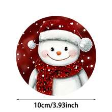 1套/4件/6件/300件雪人印花硅藻泥杯垫，适用于家庭、咖啡店、下午茶、餐厅装饰、主题派对、日常装饰，也可作为圣诞礼物 - 彩色 - 查看 4