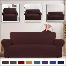 3PC Juego de Protector Cubre Sala Elástico Strech Fit.Juego de 3 Fundas Cubre Sala de Alta Calidad, Tejido Jacquard Elástico y Resistente, Diseño Elegante y Moderno para Sofás de 3 Piezas, Fácil Lavado y Mantenimiento, Protector de Sofá Duradero, Aporta Estilo y Comodidad a tu Sala, Fundas con Ajuste Perfecto y Adaptable a Diversos Modelos de Sofás, Protector Anti Manchas, Resistente al Desgaste y al Paso del Tiempo, Ideal para Hogares con Niños o Mascotas, Funda para Sofá de Fácil Instalación y Cuidado, Disponible en Varios Colores.Juego Completo: Incluye Protectores de Sofá de 1, 2 y 3 plazas.Juego de sofá de 3 piezas, funda de sofá, funda de sillón, funda de sofá doble elástica, funda de muebles antideslizante suave lavable, asiento individual (90-130 cm) asiento doble (140-170 cm) tres asientos (180-230 cm) ,Para proteger su muebles. - marrón café - Ver 2