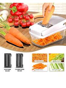 1 Vegetable Onion Chopper, Multifunctional Cutting Machine, Ingredient Processing Tool, Onion Chopper With Drain Basket, Carrot Garlic Chopper With Container, Kitchen Tools, Kitchen Accessories, Suitable For Home/Restaurant To Quickly