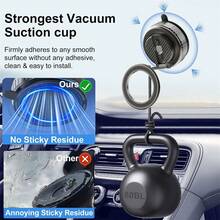 1pc Vacuum Chuck Phone Holder - Strong Magnetic Car Phone Holder Compatible With Iphone 16 15 14 13 12 Android, Adjustable Dashboard Phone Cradle, Hands-Free Car Phone Stand, Strong Suction, Compact And Foldable - Multicolor - View 6