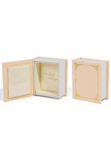 1pc Miniature Book Shaped Ring Box, Cute Couple Jewelry Gift Box For Proposal, Wedding, Valentine's Day, Travel, Home And Office, Portable Jewelry Storage Case Back To School - Multicolor - View 6