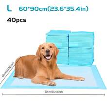 40 piezas/paquete Almohadillas de pañal para mascotas de 6 capas gruesas, absorbentes, a prueba de fugas, antidesgarro, reductoras de olores, gran valor, adecuadas para laboratorio, dormitorio, todas las mascotas