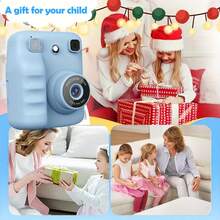 Fotocamera digitale stampante istantanea 3 in 1 - Fotocamera, gioco, lettore MP3 3 in 1, stampa foto istantanea, gioco puzzle, zoom digitale 16x, registrazione video HD 1080P, fotografia - regalo perfetto per Ognissanti, Natale, compleanno. Rientro a scuola, Festa del Lavoro, Ognissanti, Natale, Giorno del Ringraziamento