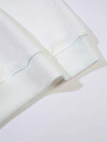 Women's Plus Size Mardi Gras Letter Print Sweatshirt - Colorful Sequin Accents, Crew Neck Long Sleeve Casual Pullover, Machine Washable Spring & Fall Fashion Top, Festive Clothing, Playful Design, Stylized Text Design - 白色 - 查看 6