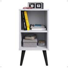 Small Retro Bookshelf Bedside Table Various Colors Charm - Blanco - Ver 2