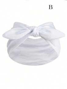 1pc Women's Bow Tie Rabbit Ear Headband, Boho Style Super Wide Cute Knotted Rabbit Ear Headband, Paisley Pattern, Elastic Solid Bow Hair Accessory, Suitable For Women, Yoga/Sports/Outdoor Activities, Solid Color Casual Polyester Fashion All Season (11 Color Options) Winter Scarf Women Soft Headband Women Hair Accessories Elegant Hair Band - Multicolor - View 13