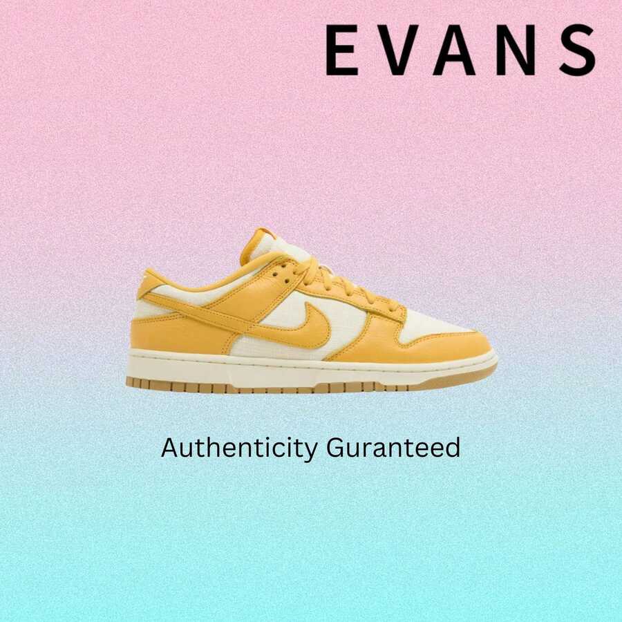 Nike Dunk Low University Gold Coconut Milk HF4867-739 Mens New Vintage-Spring Summer-Inspired Running Shoes, Shock-Absorbing Comfort, Gym To Streetwear-Back To School - 金黃色 - 查看 1