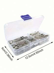 260pcs Anti-Rust Silver Pins, 120pcs/Box Mini Safety Pins Suitable For DIY Crafts Sewing Accessories, Clothing And Crafts - Black And White - Durable And Rust-Proof, Bridal Wedding Corsage Pins, Student Handmade DIY School Supplies Set, Halloween Decoration, Christmas Decoration