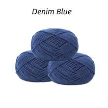 3 Skeins 100% Acrylic Softer Yarn Total 75 Grams 4ply Blended Milk Like Yarn For Hand Knitting DIY Projects