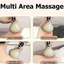 Smart Heating Suction Cup Body Massager, Back Neck Arm Massager, Abdominal Massager, Heat Therapy Massager, Massage To Relax Body And Mind - White - View 5