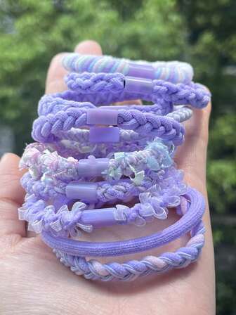 Set de 10 piezas de ligas elásticas de unicolor para niñas, simples y duraderas, adecuadas para coletas, diseño elegante para uso diario, casual y al aire libre, para todas las estaciones, útiles escolares, accesorios de otoño, decoración del cabello para Halloween. Bandas elásticas para el cabello con efecto tie-dye de colores caramelo - se adapta a edades de 3-6, 6-10, 10+ - el color puede variar ligeramente debido a la iluminación - sin empaque con tarjeta