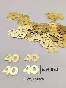 400 buc confetti de hârtie, decorațiuni confetti de hârtie aniversară pentru decorul de 40 de ani, decorațiuni de masă de ziua de naștere, confetti de hârtie