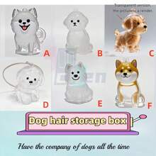A Random Transparent Small Dog Storage Box For Keeping And Preserving Dog Hair As A Keepsake.