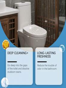 1 Pack Of 8 Toilet Cleaning Tablets For Removing Stains, Scale, And Odors, Leaving A Fresh Fragrance And Maintaining The Toilet. These Tablets Clean Efficiently By Quickly Dissolving And Removing Yellow Stains, Urine Scale, Water Scale, And Other Dirt From The Inside Walls Of The Toilet. They Are Easy To Use, Saving Time And Effort.