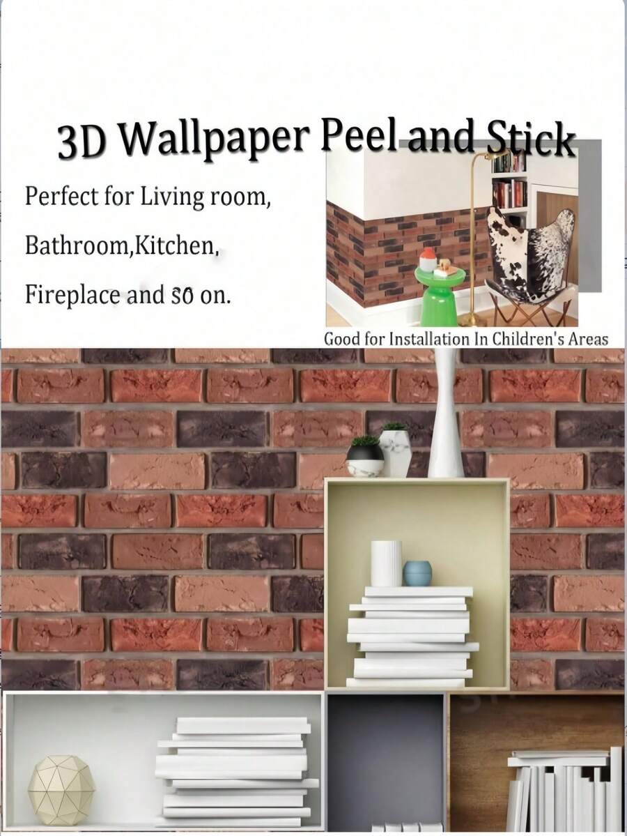 10 قطع ملصقات جدارية ثلاثية الأبعاد لاصقة ذاتيًا من البولي فينيل كلوريد مقاومة للماء، ورق جدران فنية قابل للإزالة لديكور المنزل والغرفة المعيشة والمطبخ والنوم