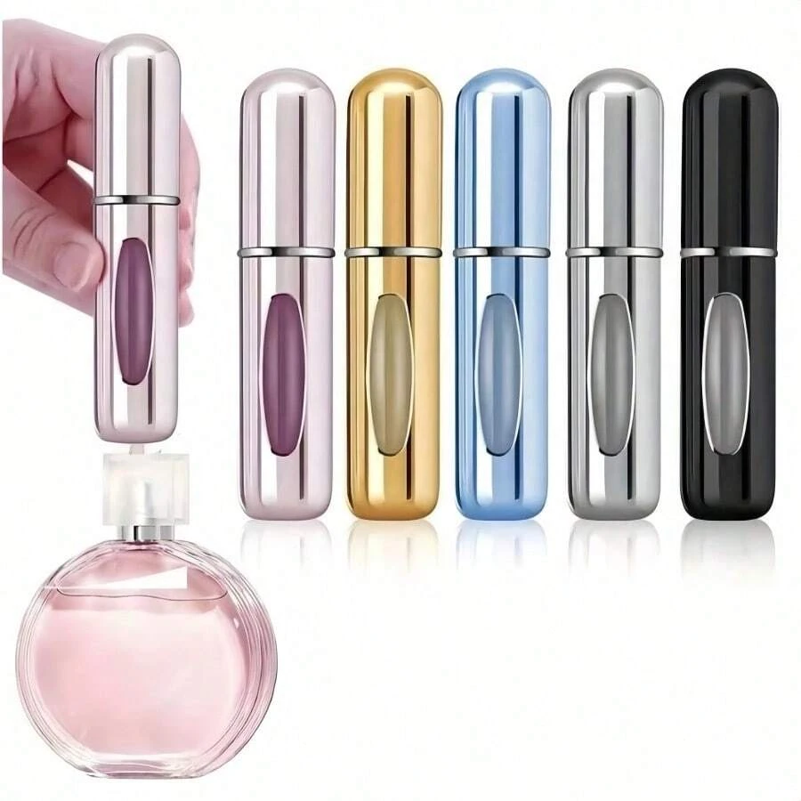 1 Mini Travel, Fashionable Metal Surface, Very Suitable For Travel And Use At Any Time, Travel Perfume Container | Fashionable Perfume Design | Durable Metal Structure, Mini Travel Size - 金色 - 查看 1
