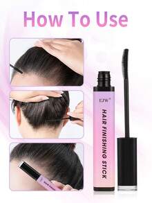 2 Peças Bastão Finalizador de Cabelo para Cabelos Pequenos e Quebrados, Creme/Gel Naturalmente Refrescante para Mulheres, Bastão de Cera de Cabelo, Não Oleoso e Não Pegajoso