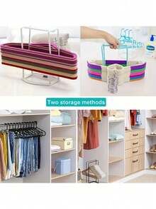 1个装多色塑料衣架收纳架 – 耐用、节省空间的衣柜支架，方便整理衣橱，轻松取用衣物，高效分类。这款坚固轻便的收纳架配有防滑衣架，非常适合小型公寓、宿舍和家庭衣橱。它可以整齐地展示衬衫、上衣和连衣裙，方便快捷地取用衣物，轻松分类整理，并实现直观的衣橱规划。