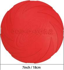 Vivifying Dog Flying Disc, 2 Pack 7 Inch Natural Rubber Floating Flying Saucer For Both Land And Water (Green + Red) - Green + Yellow - View 11