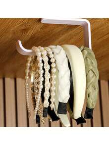 1pc Toilet Paper Holder, Fashion Self-Adhesive Toilet Paper Holder, Space-Saving Wall-Mounted Puncher, Bathroom Wall And Door Paper Practical Necklace, Seamless Double-Sided Tape, Available In 2 Colors Black/White, Bathroom Accessories, Bathroom Paper Holder, Kitchen Accessories, Dorm Essentials, Back To School Essentials, Jewelry, Dorm Paper Holder, Bathroom, Living Room, Christmas - Multicolor - View 11