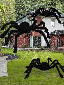 1 Peça Luz de Aranha & Teia de Aranha - Luz de Janela de Teia de Aranha, Luz de Halloween Operada a Bateria com 8 Modos, Adequada para Festa, Quarto, Casa Assombrada, Luzes de Corda de Atmosfera, Decoração de Halloween, Decoração de Natal (Aranha Não Incluída) - Preto - Visão 7