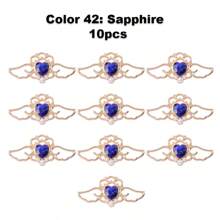 10pcs Mixed Color Baroque Style Alloy Vintage Hollow Out Heart & Wing Shaped Faux Pearl Pendant, Diy Jewelry Making Supplies, For Bracelets, Necklaces, Earrings, Hair Accessories, Wedding Dress, Shoes, Clothes, Collars, Curtains Decoration. 41*20mm Valentines