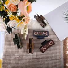 Hair Claw Clips, Highland Cattle Hair Claw Clips For Women, Matte Faux Leather Hair Claw Clips For Thick Hair