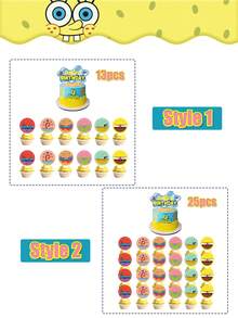 SPONGEBOB Summer SpongeBob SquarePants Themed Cake Decorations, Patrick Star And Squidy Summer SpongeBob SquarePants Themed Cake Decorations, Cartoon Themed Cake Decorations, Birthday Cake Decorations