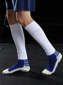 1 par de calcetines de fútbol de pierna larga fijos, cubiertas de pierna para adultos, protectores de pierna, calcetines de ciclismo, calcetines de otoño - Multicolor - Ver 6