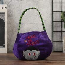 1 szt. Torba na cukierki na Halloween "Cukierek albo psikus", torba w kształcie dyni 3D, torba prezentowa, rekwizyt na Halloween - Wielokolorowe - Zobacz 11