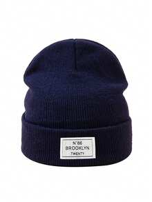 1 件儿童针织帽，简约时尚针织帽，男女通用，头围较大，保暖防风，适合秋冬季 - 1PC - 查看 14