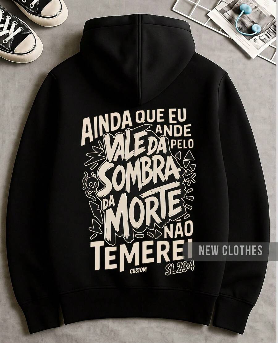 Christian Sweatshirt Jesus I Will Not Fear Unisex Gospel Evangelical Catholic Preaching - 黑色 - 查看 1