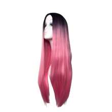 Straight Wig Without Bangs 70cm 250 Grams - 漸層粉紅色 - 查看 3