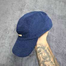 Anth Co Original Navy Velvet Five Panel Cap - 藍色 - 查看 5