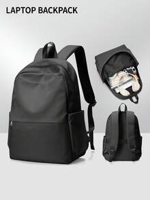 纯色女士背包大号学校背包笔记本电脑背包带笔记本电脑隔层，适用于 14-15.6 英寸笔记本电脑，轻便耐用的学生书包，防水旅行包，实用的户外徒步旅行背包，带有多功能口袋，适合通勤、上学、工作、旅行的休闲背包，2 种颜色可选书包