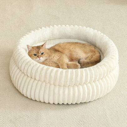 PETSIN 1 件舒适猫窝，柔软可爱的猫床，透气猫睡篮，适合小型、中型和大型猫，所有季节