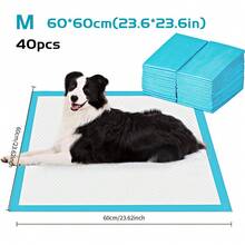 40 piezas/paquete Almohadillas de pañal para mascotas de 6 capas gruesas, absorbentes, a prueba de fugas, antidesgarro, reductoras de olores, gran valor, adecuadas para laboratorio, dormitorio, todas las mascotas