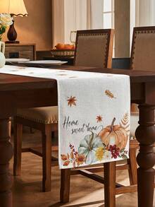 1/2/3/4/5pcs Linen Table Runner And Placemat Set, Heat Resistant, Stain Resistant, Wrinkle Resistant, Machine Washable, Suitable For Home Dining Room And Restaurant, Table Decor, Home Goods, Suitable For Holiday Party, Kitchen, Fireplace - Multicolor - View 4