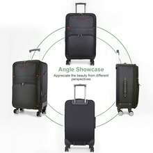 SIDIANBAN 20-Inch Carry On Luggage, Expandable Softside Luggage, Wheel Spinner Suitcase, Men And Women, Black - màu đen - Xem 6