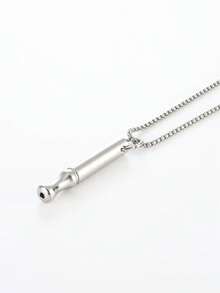 不锈钢缓解焦虑项链，用于缓解压力，冥想呼吸魅力项链，适用于电子烟或戒烟疗法，是送给男士和女士的完美礼物，男女通用的派对配饰，不含填充物 - 彩色 - 查看 4