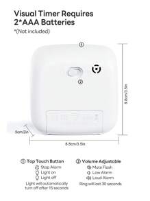 Yunbaoit 60 Minute Visual Countdown Timer With Night Light, Suitable For Anyone's Visual Timer, Suitable For Silent Timers In Homes, Classrooms, And Kitchens  Purple