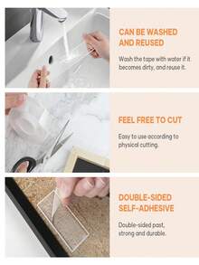 1 rolka dwustronnej taśmy Nano Strong – mocny, usuwalny klej, przezroczysty i bezśladowy, nie pozostawia śladów, nadaje się do dywanów, ramek na zdjęcia, plakatów, do domu/biura/na zewnątrz – polecana w reklamach telewizyjnych, niewidoczna naklejka do montażu na ścianie, wielokrotnego użytku, niezbędna dla entuzjastów majsterkowania