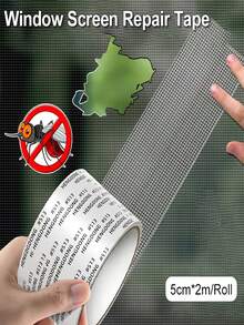 1 rolo de fita para reparo de mosquiteiro, fita para reparo de tela, folhas para reparo de janelas de tela, fita para reparo de janelas de tela, fita para reparo antimosquito, conjunto de remendos de malha autoadesivos, ferramentas acessórias essenciais para reparar furos, remendos fáceis de reparar para reparar rasgos e furos em janelas de tela residencial, ótimo para manter mosquitos, moscas e insetos longe. - Multicolorido - Ver 2
