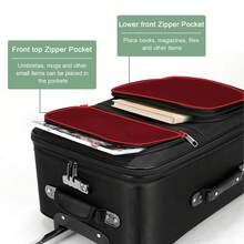 SIDIANBAN 20-Inch Carry On Luggage, Expandable Softside Luggage, Wheel Spinner Suitcase, Men And Women, Black - màu đen - Xem 5