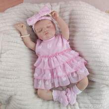 1pc 18 Inch Lifelike Simulation Doll Hand Drawn Hair Half Glue Reborn Dolls Playing House Accompanying Toys Birthday Present - Multicolor - View 8